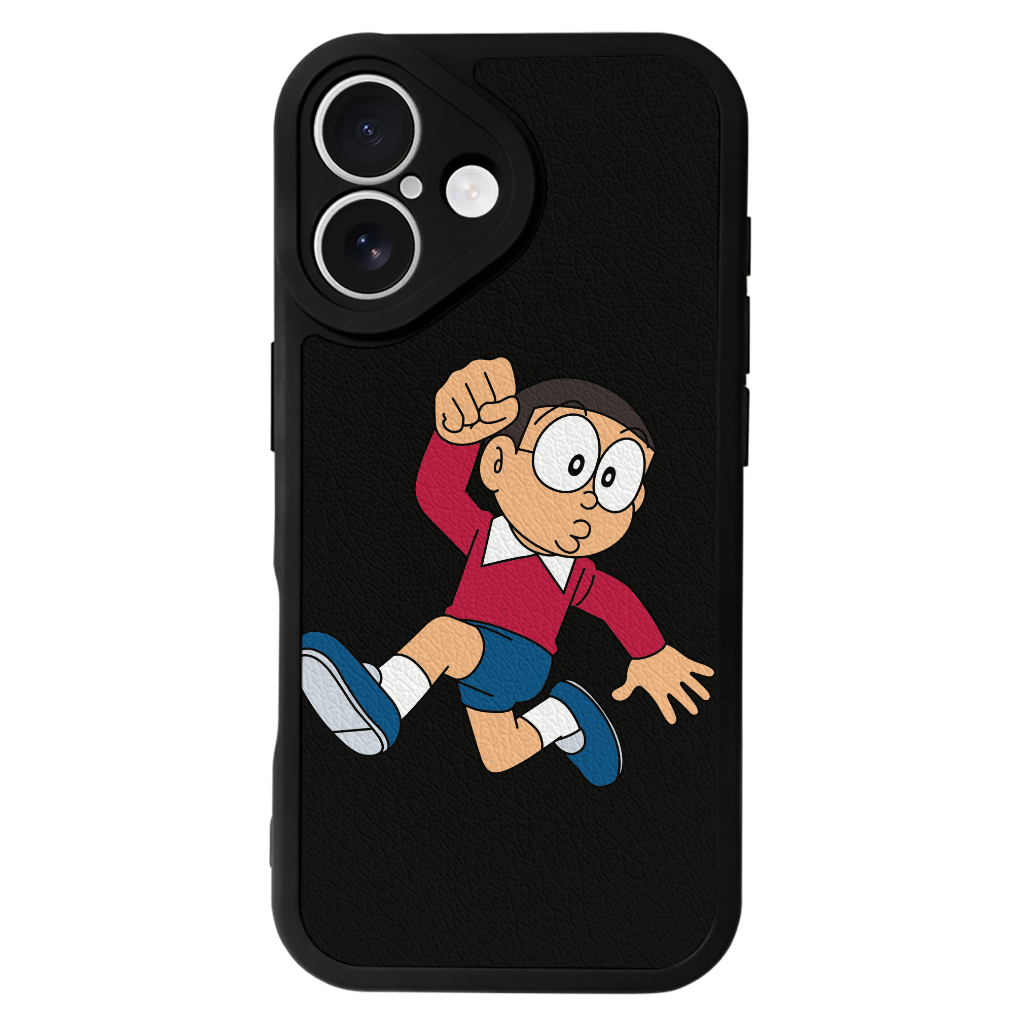 （画像用） ドラえもん 野比 のび太 Doraemon Nobita Nobi 【iPhone 16シリーズ対応】シリコンスマホケース（レザー調） 材質：シリコン